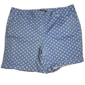 Lands' End Blue Floral Patterned Shorts